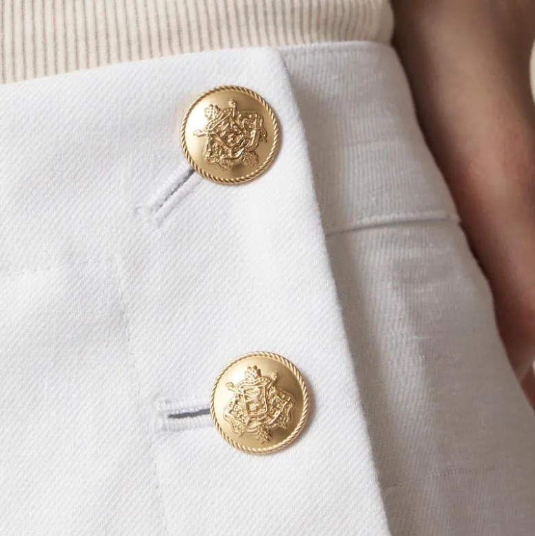 Sailor skort in stretch linen blend