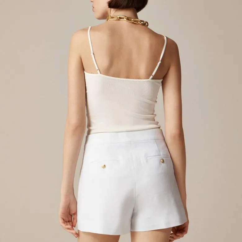 Sailor skort in stretch linen blend