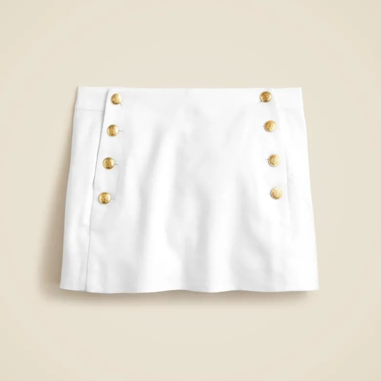 Sailor skort in stretch linen blend