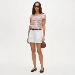 Scallop-trim eyelet top