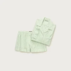 Seersucker pajama short set
