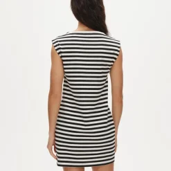 Sheath mini dress in stripe
