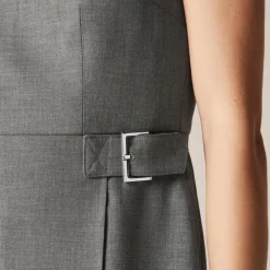 Sheath mini dress with buckle detail