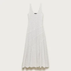Sheer scoopneck lace dress