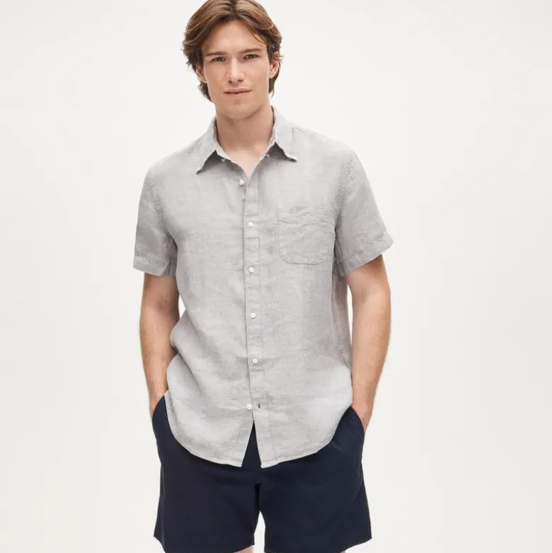 Short-sleeve Baird McNutt Irish linen shirt