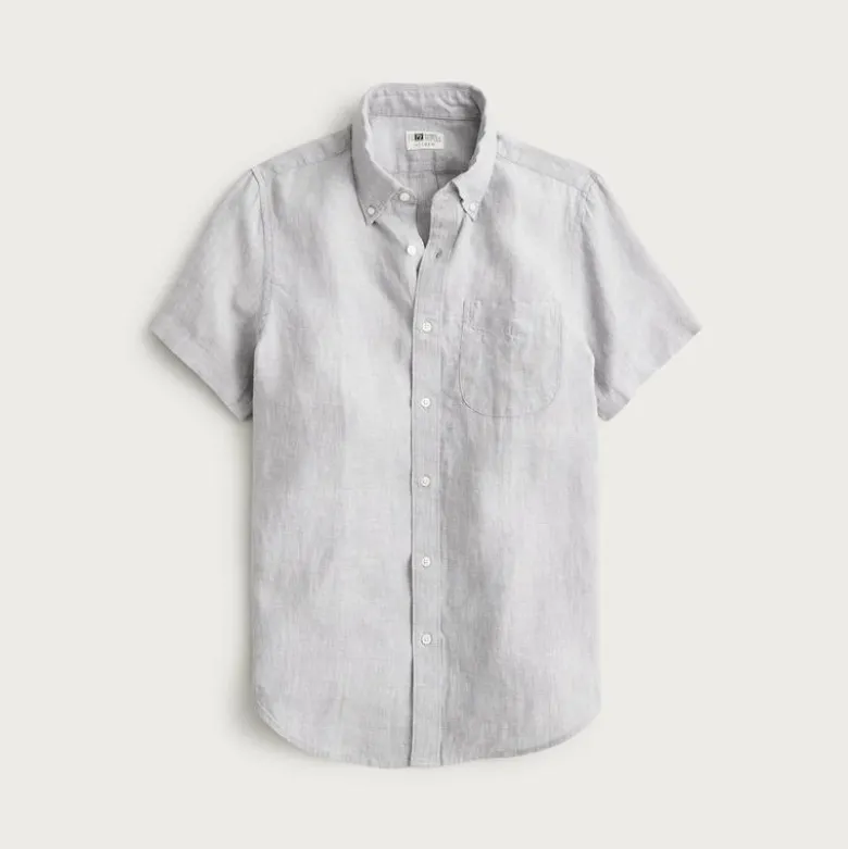Short-sleeve Baird McNutt Irish linen shirt