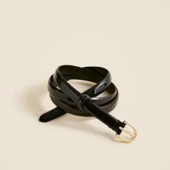 Skinny Italian leather belt