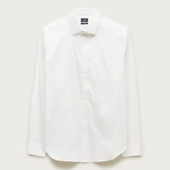 Slim Bowery performance stretch dress shirt with spread collar