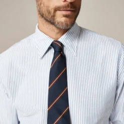 Slim Portuguese cotton oxford dress shirt