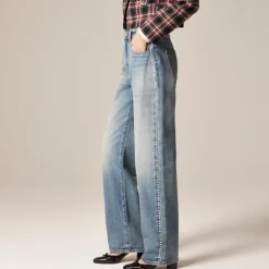 Slouchy jean with embellished side stripe