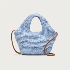 Small handknotted straw tote