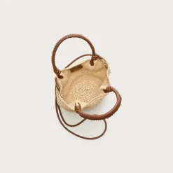 Small handknotted top-handle bag