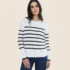 State of Cotton NYC Addison striped crewneck sweater