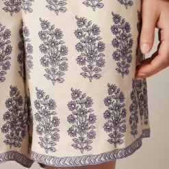 Stratus short in blooming lilac block print