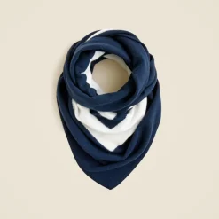Striped wool-cashmere blend bandana