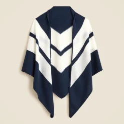 Striped wool-cashmere blend bandana