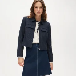 Structured jacket in Italian studio wool blend