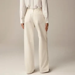 Studded lower-rise wide-leg jean in 1984 rigid