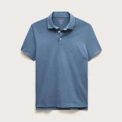 Sueded cotton polo shirt