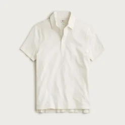Sueded cotton polo shirt