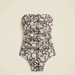 SZ Blockprints™ X J.Crew Gemma ruched bandeau one-piece