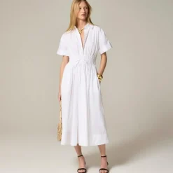 Tall Elena shirt-dress in cotton poplin