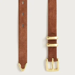 Thin suede belt