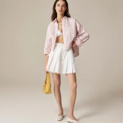 Étienne cropped button-up shirt in stripe