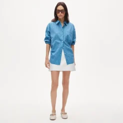 Étienne oversized shirt in dobby stripe