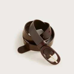 Tonal buckle belt in leather