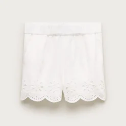 Tropez eyelet short in linen
