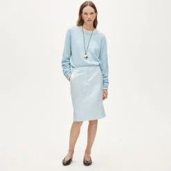 Trouser pencil skirt in duchesse satin