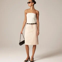Trouser pencil skirt in duchesse satin