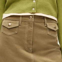 Utility-pocket mini skirt