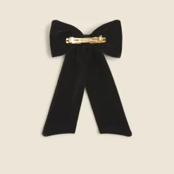 Velvet bow hair clip