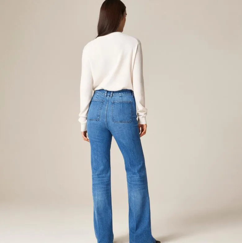 Vintage flare jean with flap pockets