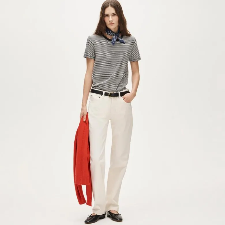 Vintage jersey classic-fit crewneck T-shirt in stripe