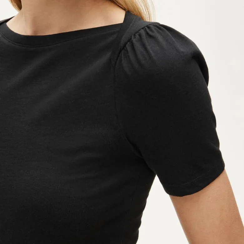 Vintage jersey puff-sleeve T-shirt