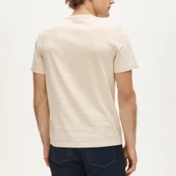Vintage-wash cotton T-shirt in stripe