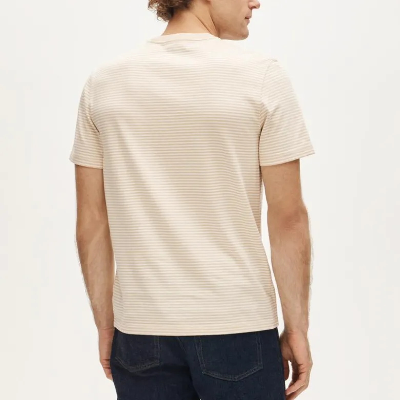 Vintage-wash cotton T-shirt in stripe