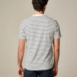 Vintage-wash cotton T-shirt in stripe