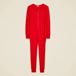 Waffle-knit one-piece