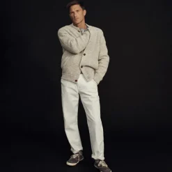 Wallace & Barnes baseball cardigan in English wool