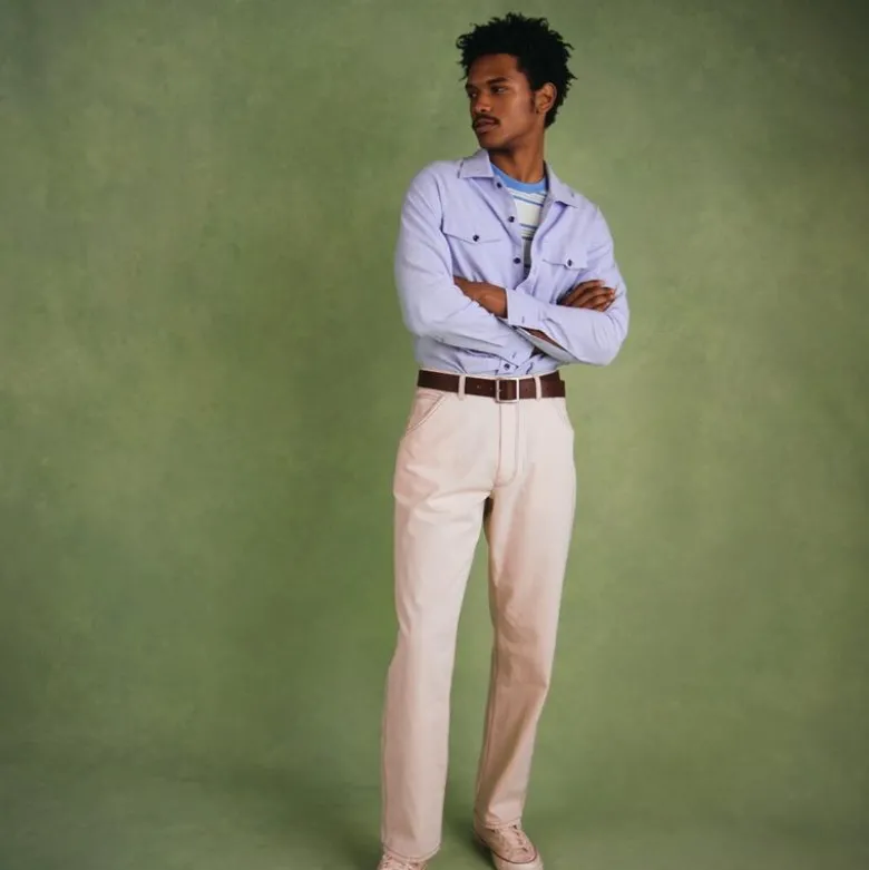 Wallace & Barnes chambray workshirt in hemp-cotton blend