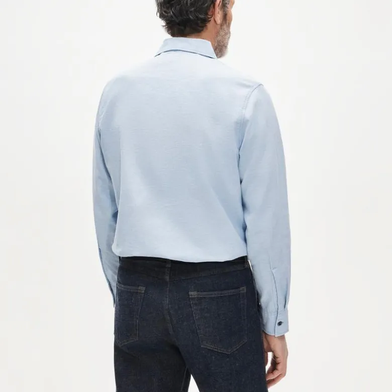Wallace & Barnes chambray workshirt in hemp-cotton blend