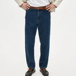 Wallace & Barnes creased slant-pocket jean in Japanese selvedge denim
