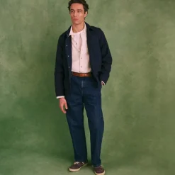 Wallace & Barnes creased slant-pocket jean in Japanese selvedge denim