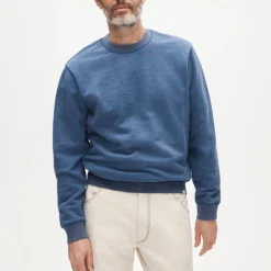 Wallace & Barnes lightweight french terry sweatshirt in stripe