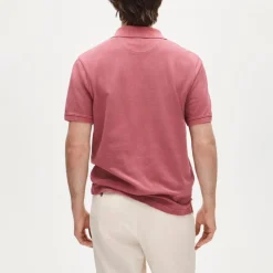 Washed piqué polo shirt