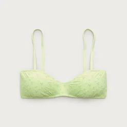 Wave eyelet bikini top